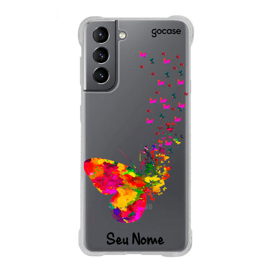 Capinha para celular Neon -  Borboletas Flutuantes Capinha para celular Neon -  Borboletas Flutuantes