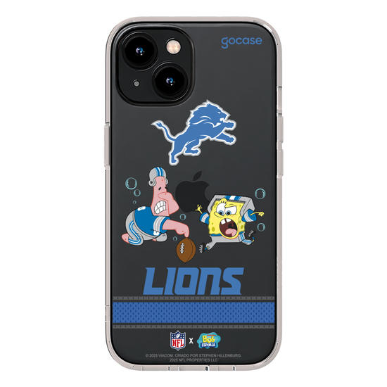 Capinha para celular  NFL x Bob Esponja - Detroid Lions