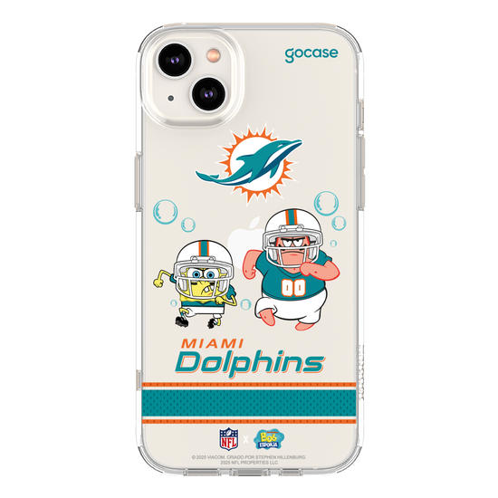 Capinha para celular  NFL x Bob Esponja - Miami Dolphins