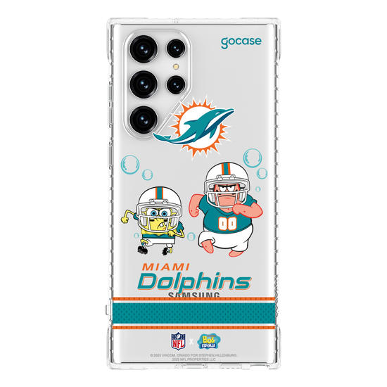 Capinha para celular  NFL x Bob Esponja - Miami Dolphins