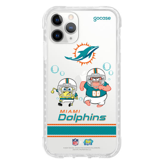 Capinha para celular  NFL x Bob Esponja - Miami Dolphins