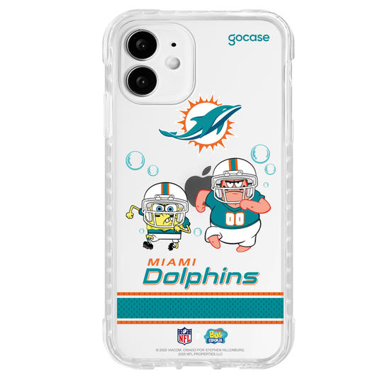 Capinha para celular  NFL x Bob Esponja - Miami Dolphins