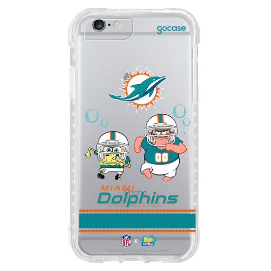 Capinha para celular  NFL x Bob Esponja - Miami Dolphins