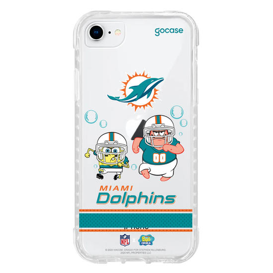 Capinha para celular  NFL x Bob Esponja - Miami Dolphins