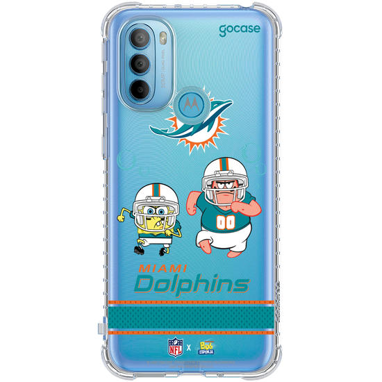 Capinha para celular  NFL x Bob Esponja - Miami Dolphins