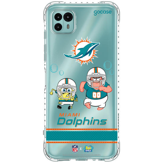 Capinha para celular  NFL x Bob Esponja - Miami Dolphins