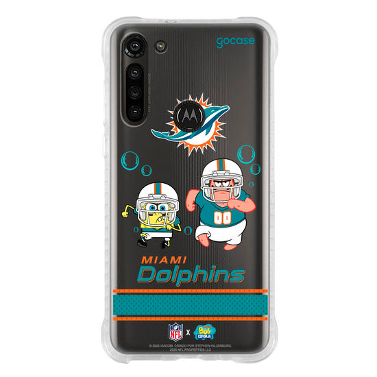 Capinha para celular  NFL x Bob Esponja - Miami Dolphins
