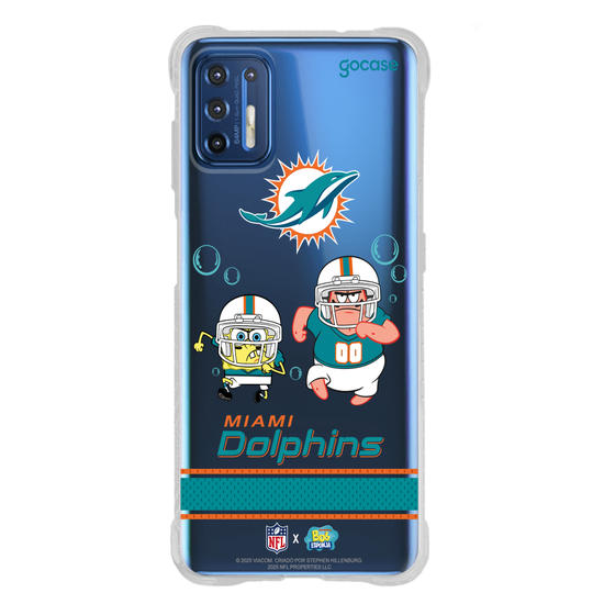 Capinha para celular  NFL x Bob Esponja - Miami Dolphins