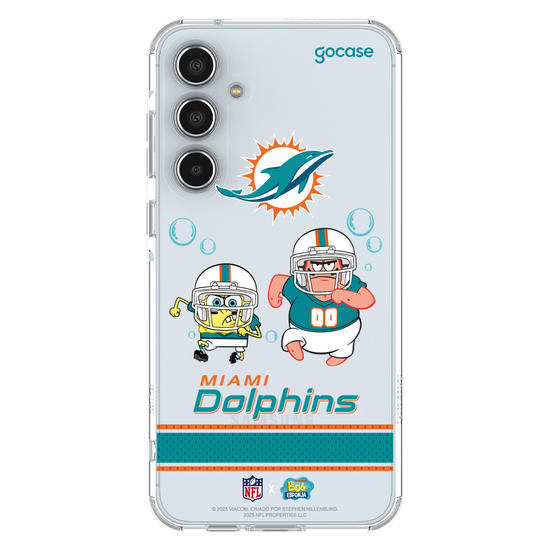Capinha para celular  NFL x Bob Esponja - Miami Dolphins