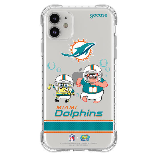 Capinha para celular  NFL x Bob Esponja - Miami Dolphins