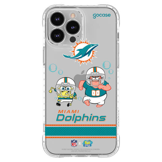 Capinha para celular  NFL x Bob Esponja - Miami Dolphins