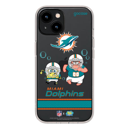 Capinha para celular  NFL x Bob Esponja - Miami Dolphins