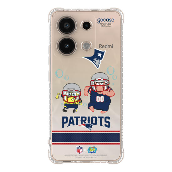 Capinha para celular  NFL x Bob Esponja - New England Patriots