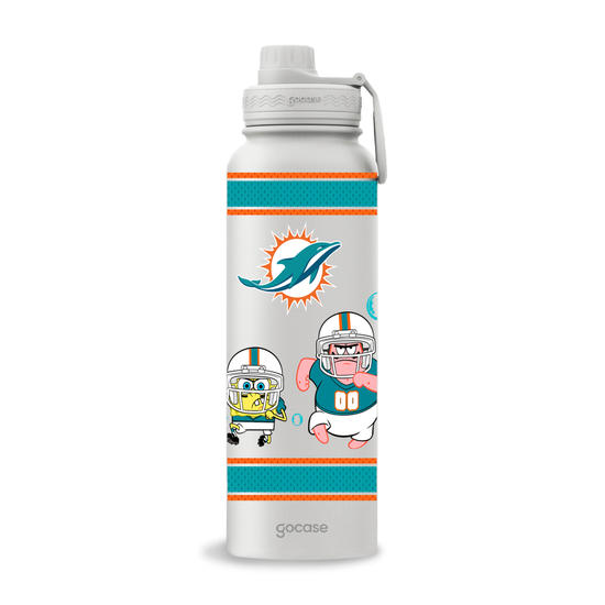 Garrafa Térmica Fresh - NFL x Bob Esponja - Miami Dolphins