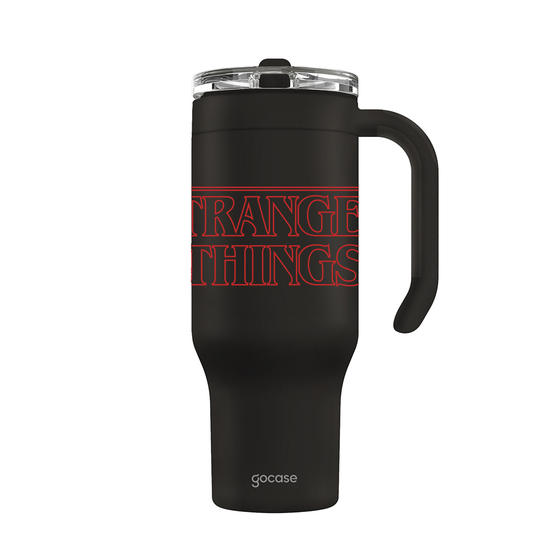 Copo Térmico Life + Ebook -  Stranger Things - Logo