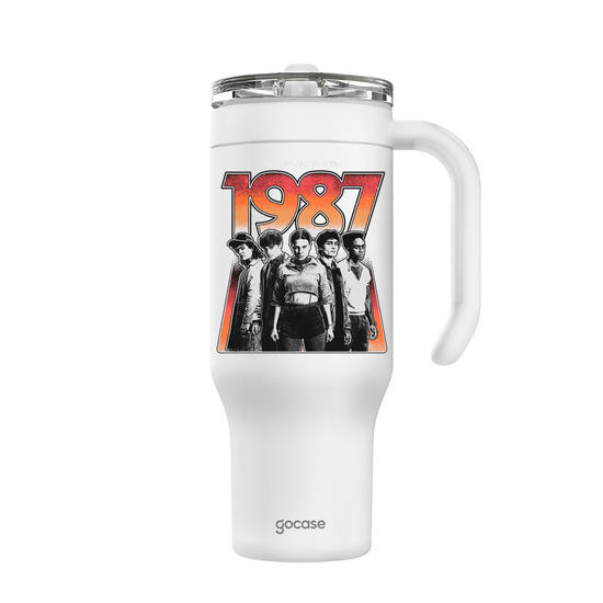 Copo Térmico Life + Ebook -  Stranger Things - Hawkins 1987