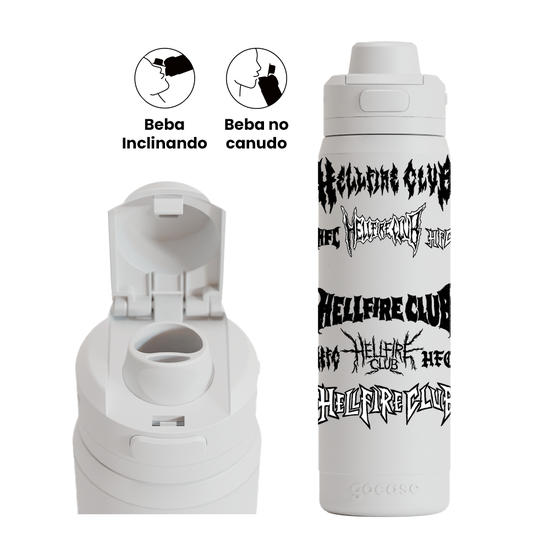 Garrafa Térmica Flip Pro + Ebook -  Stranger Things - Hellfire Festival Lineup