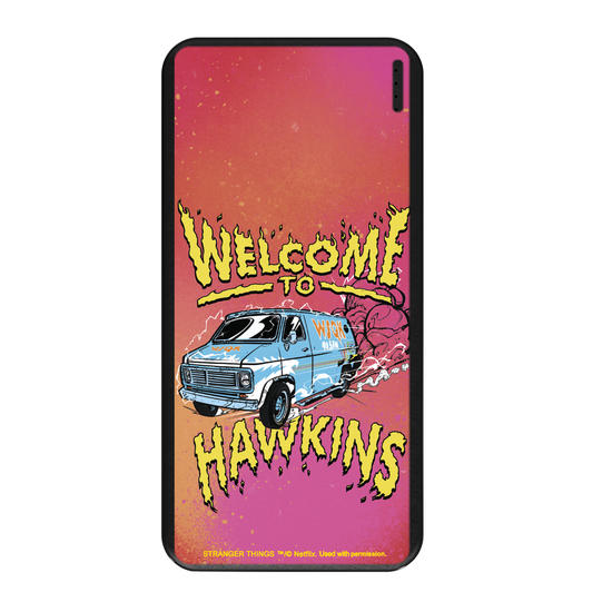 Carregador Portátil Fast Charge -  Stranger Things - Welcome To Hawkins