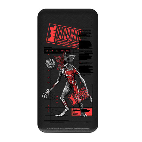 Carregador Portátil Fast Charge -  Stranger Things - Anatomia do Demogorgon