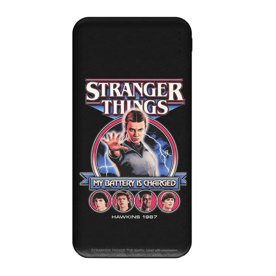 Carregador Portátil Fast Charge -  Stranger Things - Poster My Battery Is Charged