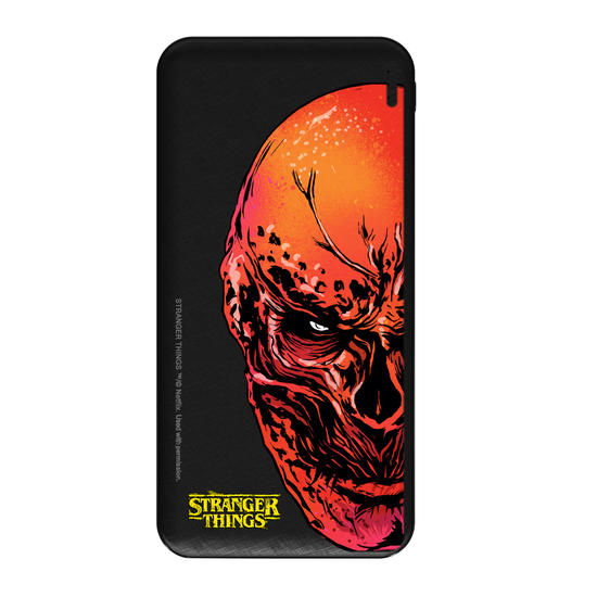 Carregador Portátil Fast Charge -  Stranger Things - Vecna - Face of Horror