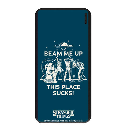 Carregador Portátil Fast Charge -  Stranger Things - Camiseta Robin