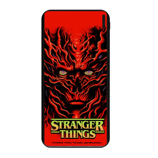 Carregador Portátil Fast Charge -  Stranger Things - Vecna - Red Horror
