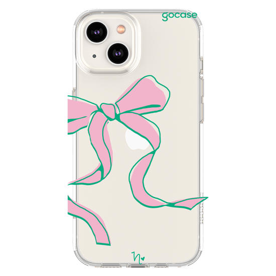 Capinha para celular  Nina Miano - Laço Girly Rosa
