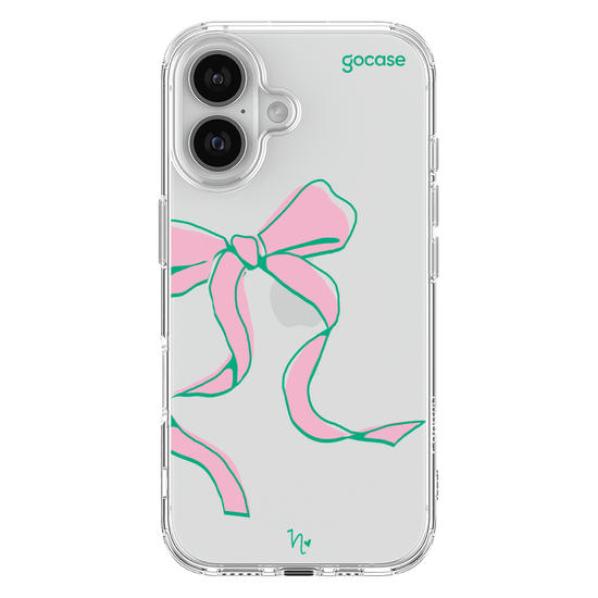 Capinha para celular  Nina Miano - Laço Girly Rosa