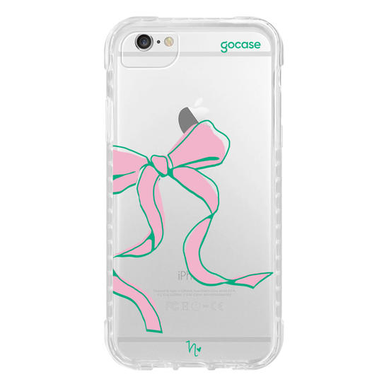 Capinha para celular  Nina Miano - Laço Girly Rosa