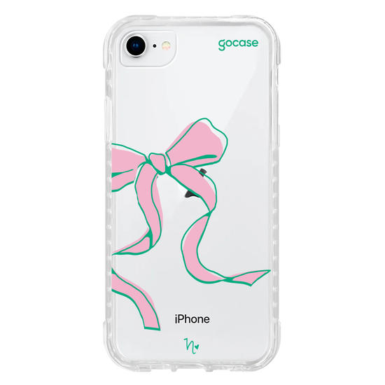 Capinha para celular  Nina Miano - Laço Girly Rosa