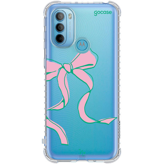 Capinha para celular  Nina Miano - Laço Girly Rosa