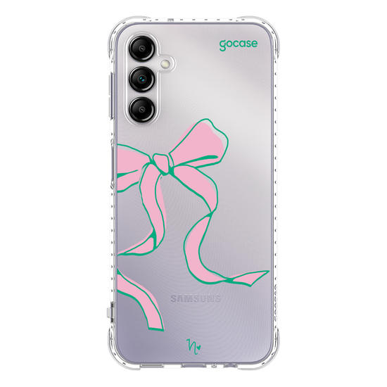 Capinha para celular  Nina Miano - Laço Girly Rosa