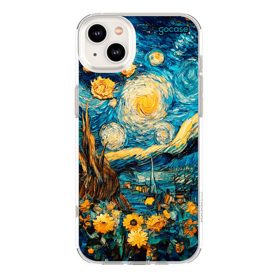 Capinha para celular  Noite Estrela com Girassóis