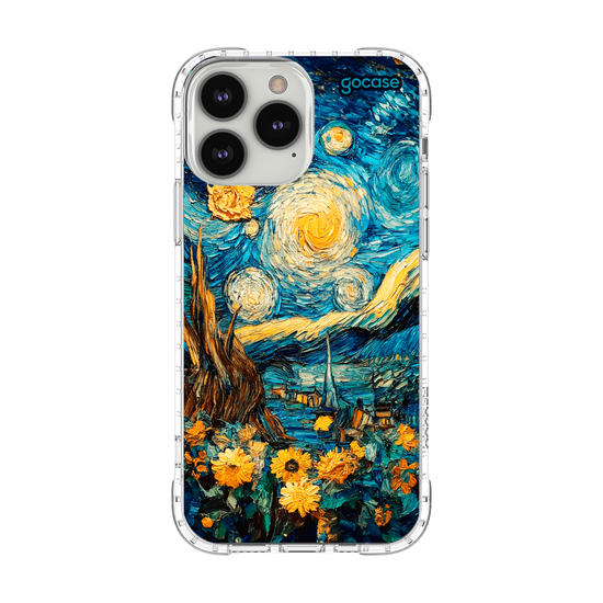 Capinha para celular  Noite Estrela com Girassóis