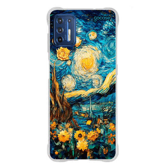 Capinha para celular  Noite Estrela com Girassóis