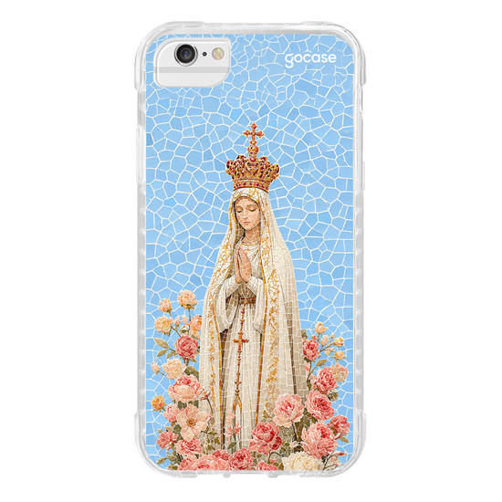 Capinha para celular  Nossa Senhora entre Flores - Mosaico
