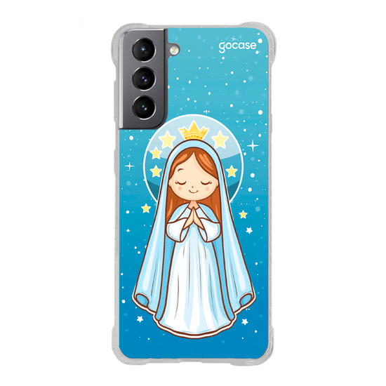 Capinha para celular Nossa Senhora e as Estrelas