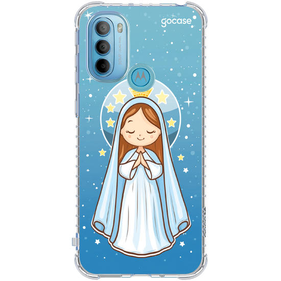 Capinha para celular Nossa Senhora e as Estrelas