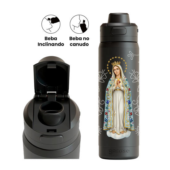 Garrafa Térmica Flip Pro + Ebook - N. Sra. de Fátima