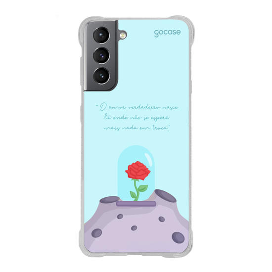 Capinha para celular O Pequeno Principe - A rosa