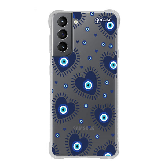Capinha para celular  Olho Grego Corações