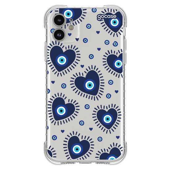 Capinha para celular  Olho Grego Corações