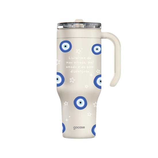 Copo Térmico Life - Olho Grego - Oração de Proteção