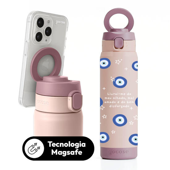 Garrafa Térmica Magsafe + Ebook -   Olho Grego - Oração de Proteção