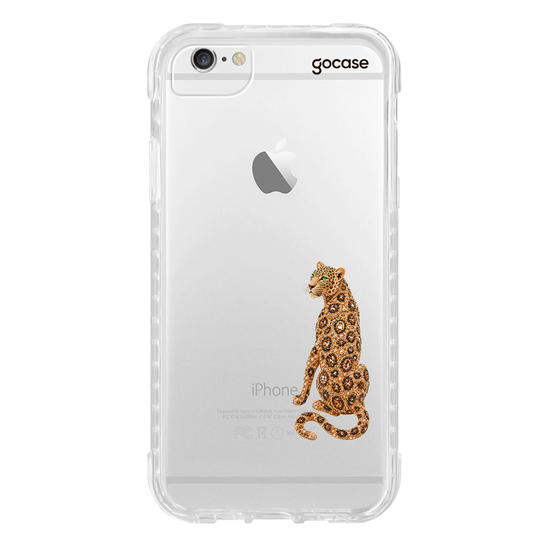 Capinha para celular  Onça Cravejada com Inicial