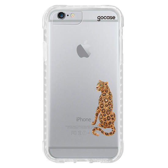 Capinha para celular  Onça Cravejada com Inicial