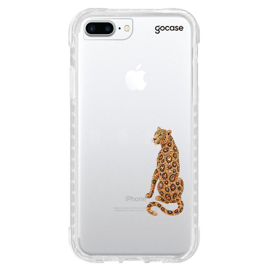 Capinha para celular  Onça Cravejada com Inicial