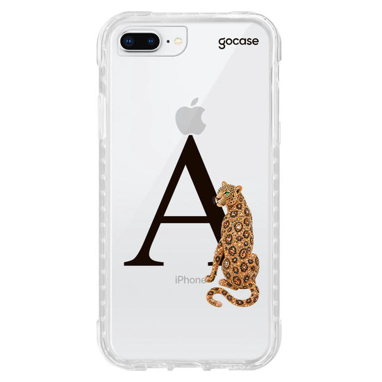 Capinha para celular  Onça Cravejada com Inicial