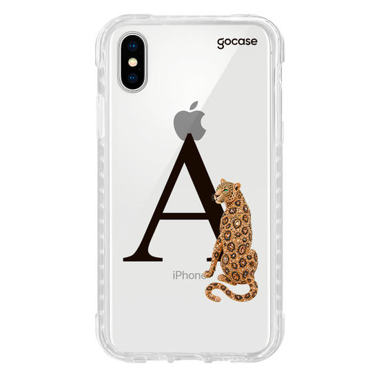 Capinha para celular  Onça Cravejada com Inicial